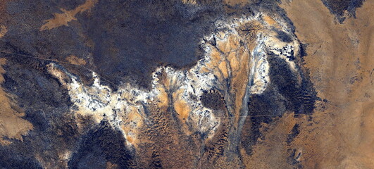 	
abstract landscape of the deserts of Africa from the air emulating the shapes and colors of the dystopian landscapes, Genre: Abstract Naturalism, from the abstract to the figurative