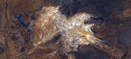 	
abstract landscape of the deserts of Africa from the air emulating the shapes and colors of the dystopian landscapes, Genre: Abstract Naturalism, from the abstract to the figurative