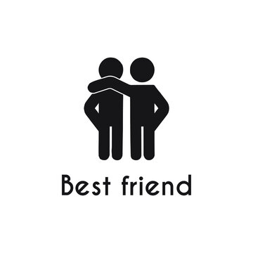 simple best friend line icon