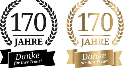 Signet 170 Jahre Gold und Schwarzweiß
