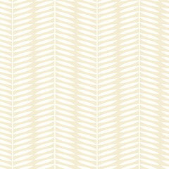 Botanical vector seamless pattern. Simple scandinavian floral design. Vertical stripes with leaves, nature inspired pastel toned print for fabric, wallpaper, wrapping paper and stationery