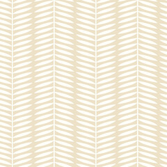Botanical vector seamless pattern. Simple scandinavian floral design. Vertical stripes with leaves, nature inspired pastel toned print for fabric, wallpaper, wrapping paper and stationery