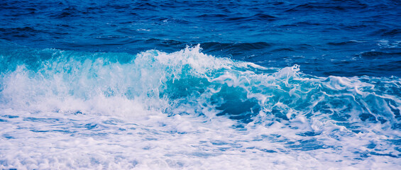 Fototapeta na wymiar Seascape background. White marine foam