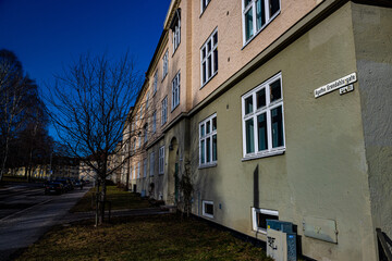 Fototapeta na wymiar houses in the city, Torshov, Oslo, Norway