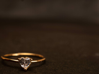 Close up shoot of gold wedding ring