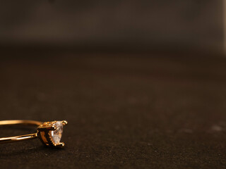 Close up shoot of gold wedding ring