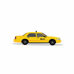 Fototapeta na wymiar yellow taxi car