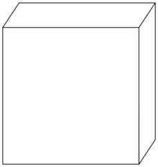 Cuboid shape doodle outline for colouring