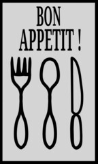 Affiche cuisine Bon appétit