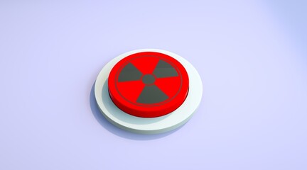 Red button. No nuclear war. Save the world. Do not push. Say no to war. 3d render