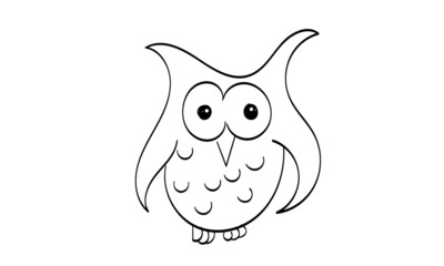 Cute vector owl character. Owls icons, bright owls with different emotions