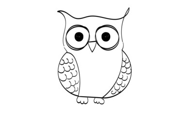 Cute vector owl character. Owls icons, bright owls with different emotions