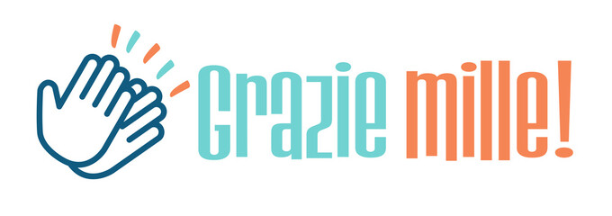 Grazie mille - obrazy, fototapety, plakaty