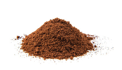 coffee powder isolated on the white background