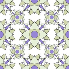 Simple floral seamless pattern with flowers for fabrics and cards and linens and kids and wrapping paper