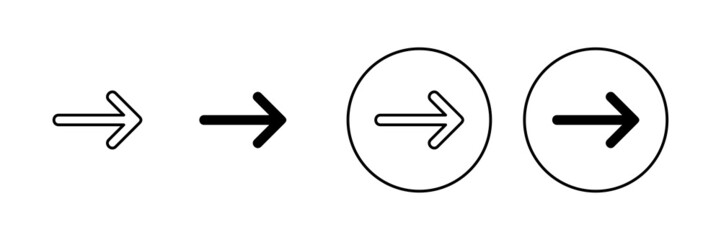 Arrow icons set. Arrow sign and symbol for web design.