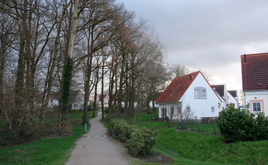 small village in rural germany in the winter