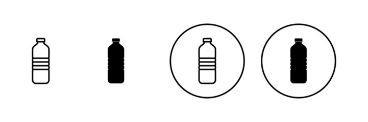 Bottle icons set. bottle sign and symbol