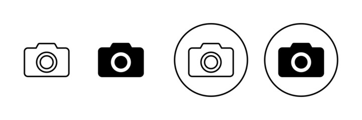 Camera icons set. photo camera sign and symbol. photography icon.