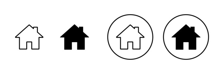 House icons set. Home sign and symbol