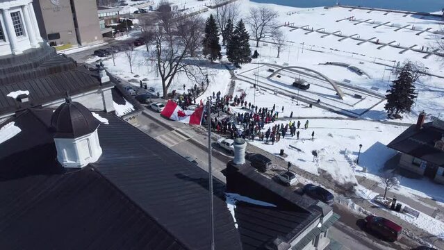 spiritual groups gathered in Kingston Ontario to offer Prayers for Peace in light of the incursions in Ukraine