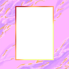 frame pink gold backgorund marble texture card