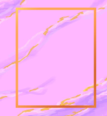 Pink gold frame marble luxury background