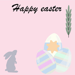 collection of illustrations and frames for Easter celebration
