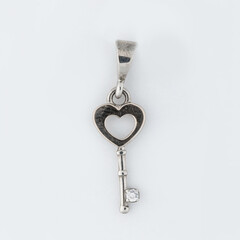 sterling silver jewelry. Silver women necklace with gems 925