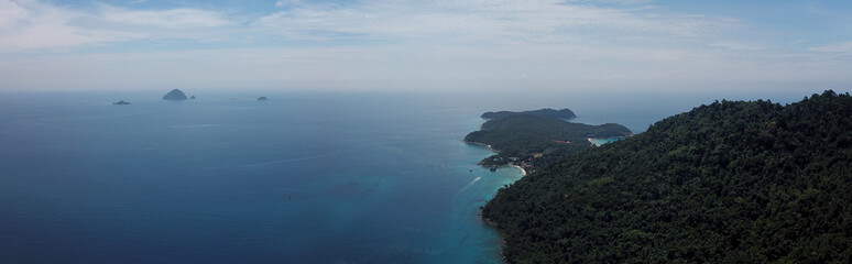 Fototapeta na wymiar Drone footage from Perhentian Islands in Malaysia
