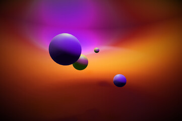 air balloon in sunset