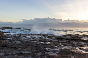 Seascape view of the south coast in South Africa