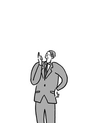 スーツを着た若い男性（縦、中央配置）