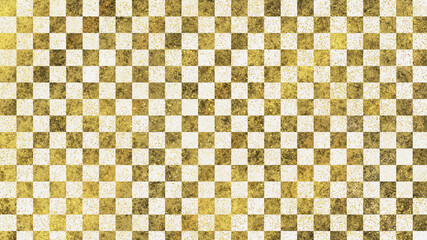 金箔風の市松模様の背景素材