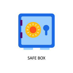 Safe Box Vector Flat Icon Design illustration. Fintech Symbol on White background EPS 10 File