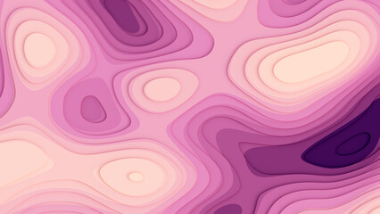 Abstract Procedural Stepped Landscapes Background Illustration.