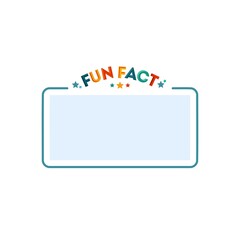 fun fact simple bubble for social media in full color. flat cartoon trendy modern design element isolated on white background. concept of did you know message banner
