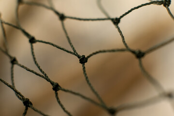 Transparent safety net. Protective net for children and pets. Made of nylon thread.