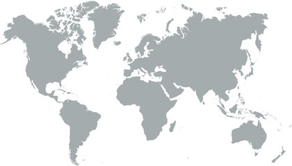 Fototapeta na wymiar World map. Silhouette map. 