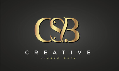 CSB creative luxury logo design - obrazy, fototapety, plakaty