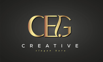 Fototapeta CEG creative luxury logo design	 obraz