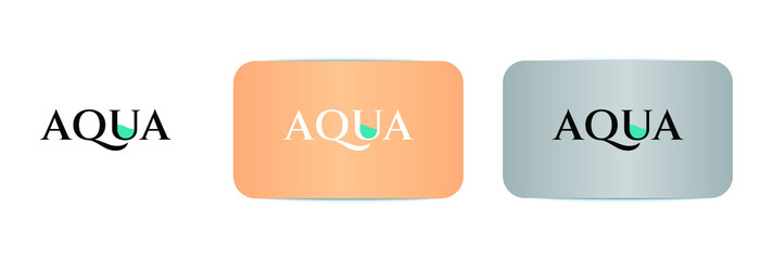 aqua logo, icon vector illustration 
