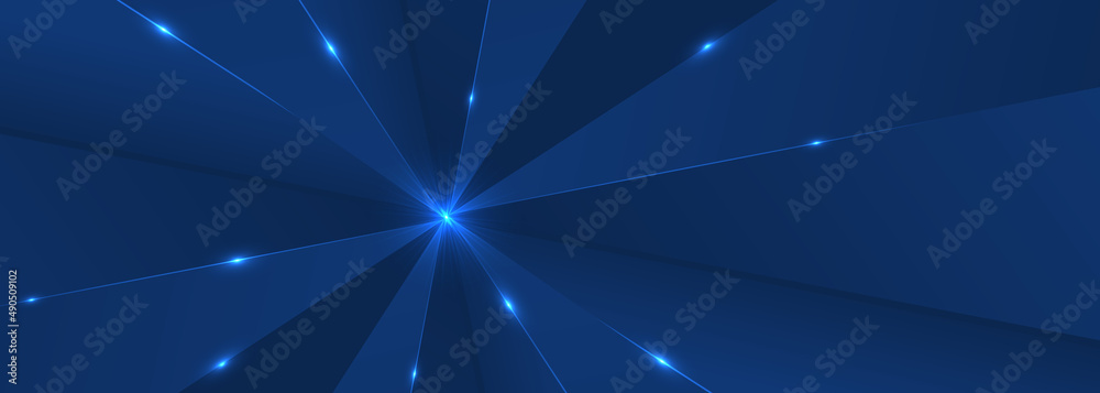 Poster blue technology big data wide banner. abstract digital hi tech concept background. vector illustrati