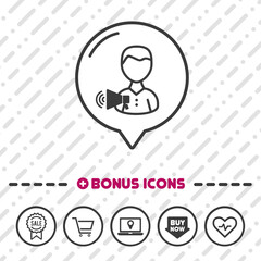 People with Protection Shield icon thin line Bonus Icons.
