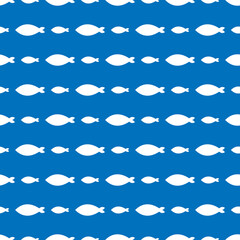 Seamless Paper Fish Pattern Abstract Background. Vector Illustration