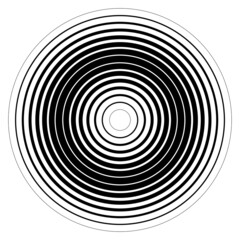 Fototapeta premium Halftone line. Round faded geometric pattern. Black circle isolated on white background for design prints. Screentone lines. Сircular fadew gradation. Abstract gradient ring. Vector illustration