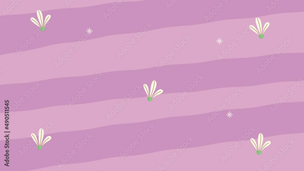 Sticker lilac background with floral pattern