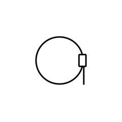 Plastic cable tie vector icon. Top view. Isolated illustration on white background.