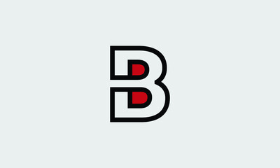 Bold letter B creative design with colors inside it.