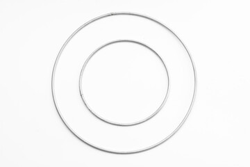 metal gymnastic hoop isolated on white background